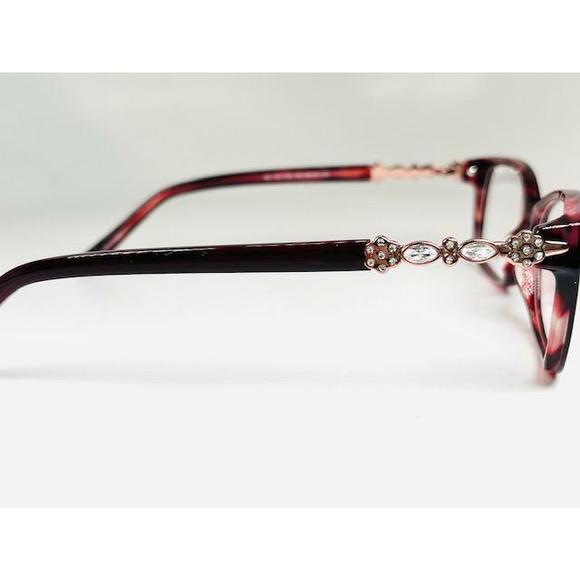 New Roberto Steffani RSS-152 Rose Eyeglasses with Crystals  54/15/135 - Picture 5 of 6